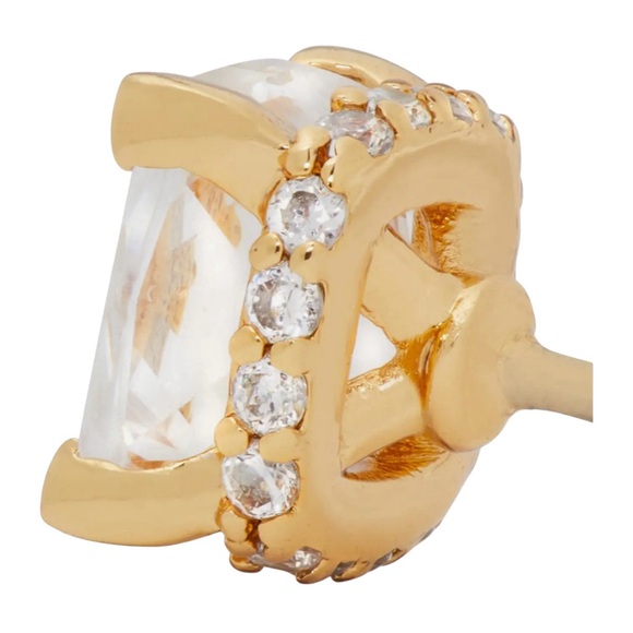 NWT ♠️ Kate Spade Pavé & Crystal Square Stud Earrings - Picture 2 of 6